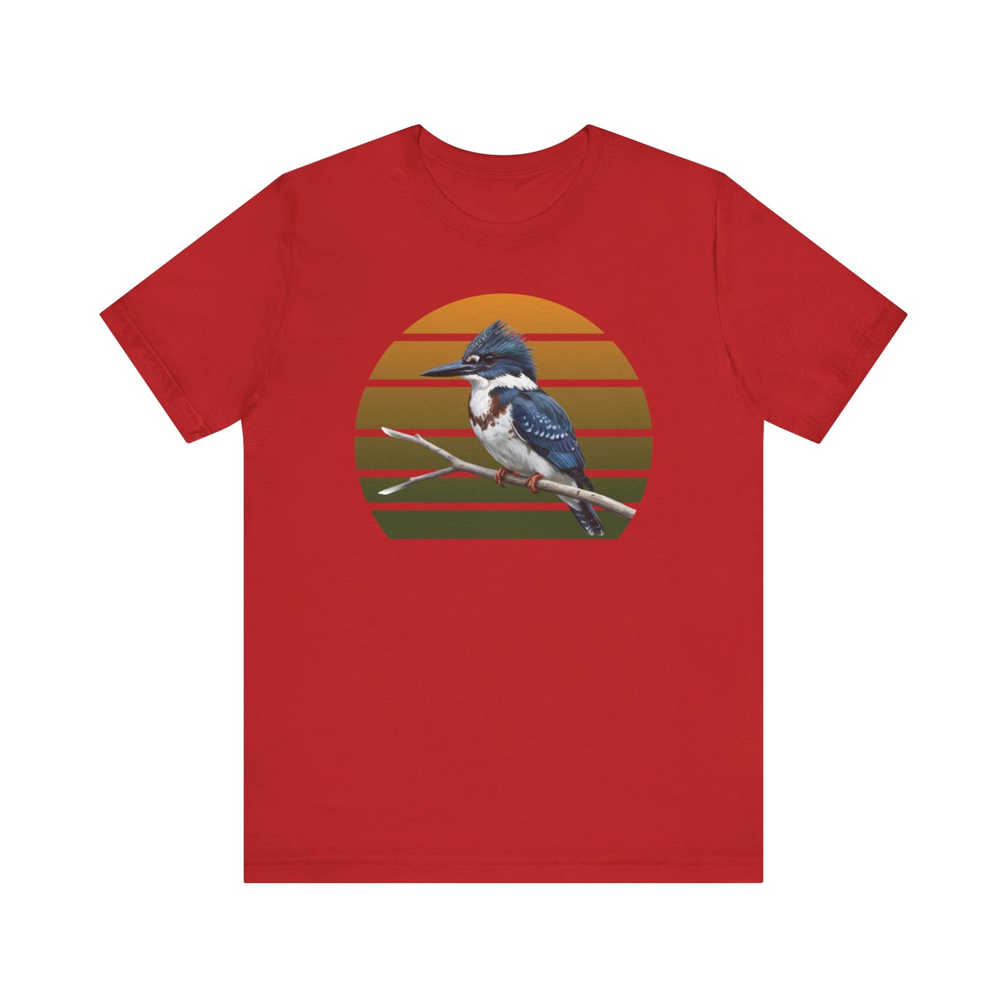 Belted Kingfisher Premium T-Shirt | Unique Birdwatcher & Birder Gift by jz.birds