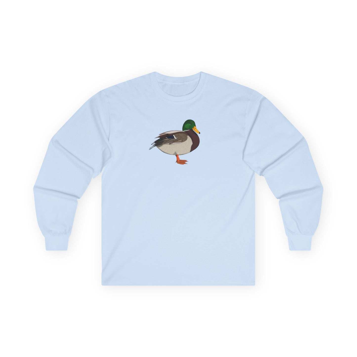 Mallard Birding & Birdwatching Bird Cotton Long Sleeve T-Shirt