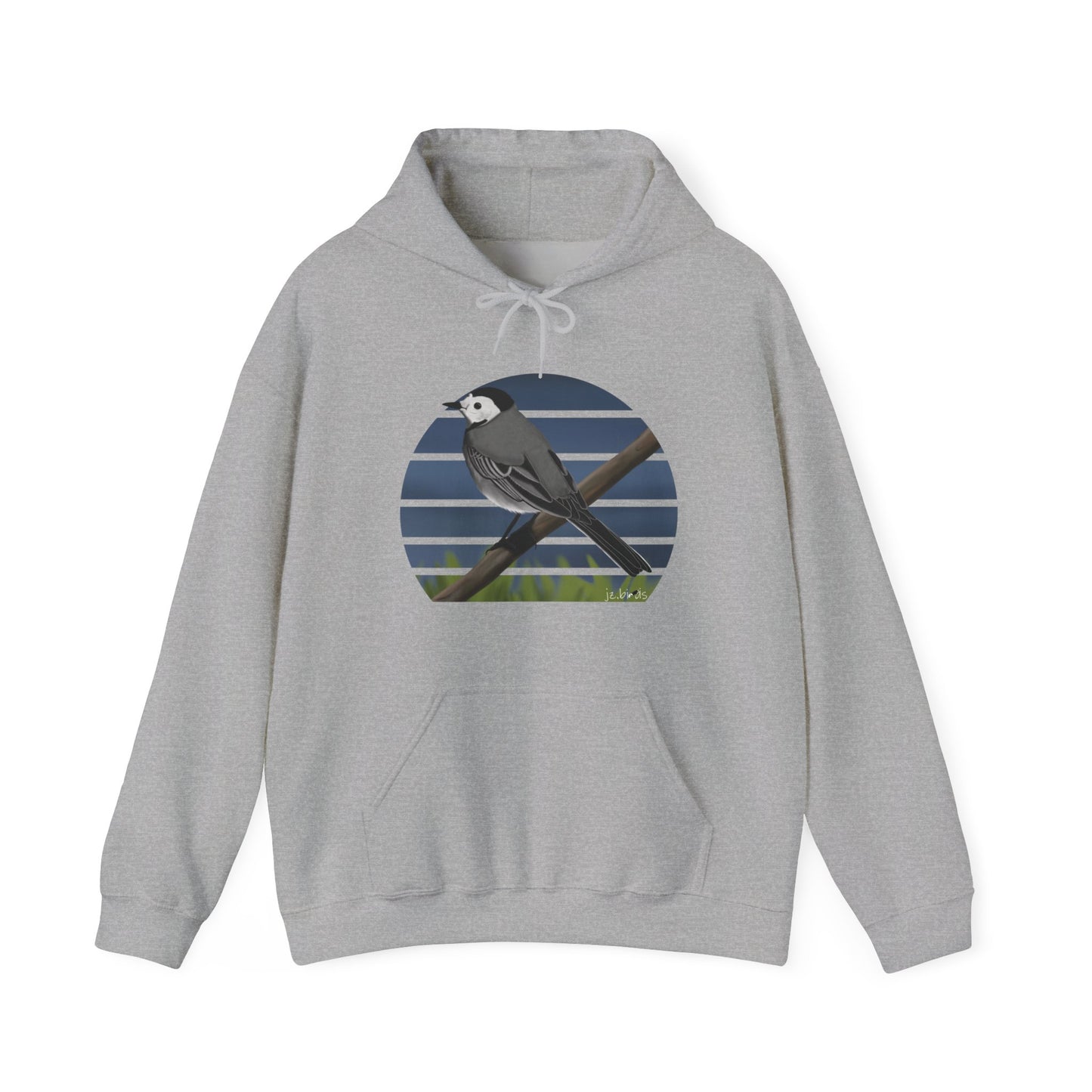 White Wagtail Bird Hoodie