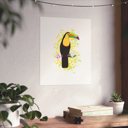 Keel-Billed Toucan Bird Artwork Matte Poster