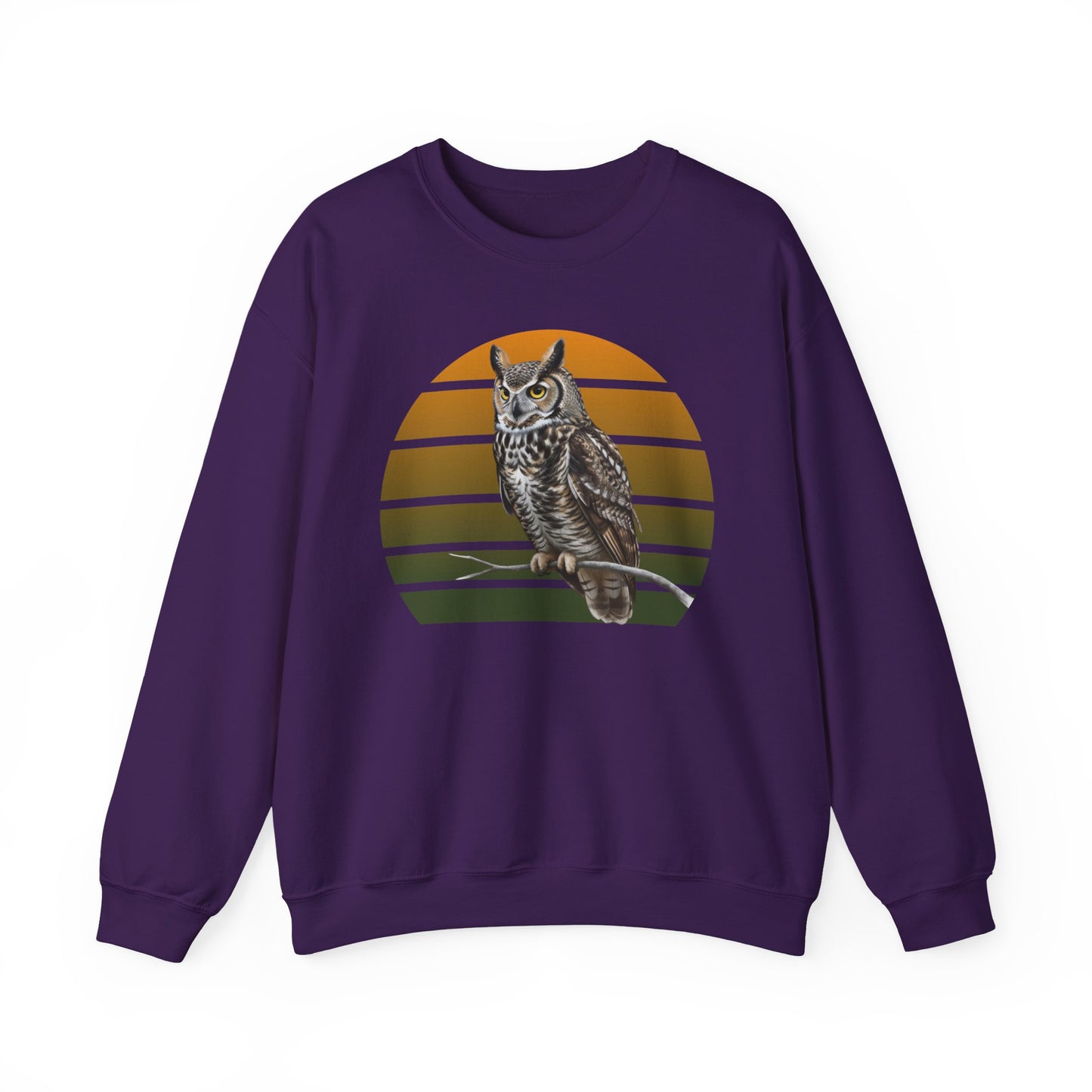 Great Horned Owl Sweatshirt | Unisex Bird of Prey Crewneck | Owl Lover & Birder Gift