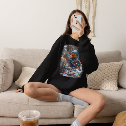 Premium Sweatshirt Rosi Rotkehlchen und die Lichterkette