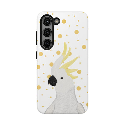 Cockatoo Bird Art Tough Phone Case White