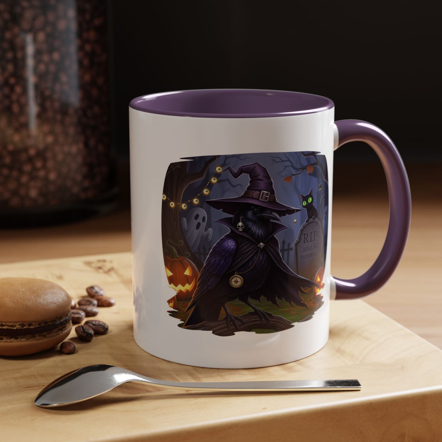 Black Crow Halloween Bird Mug - Perfect Bird Lover Gift for Spooky Season