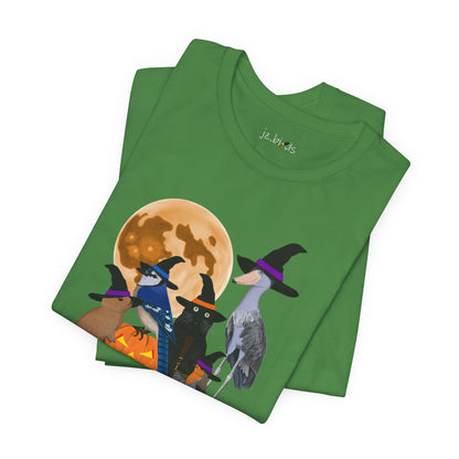 Blue Jay Robin Shoebill with Cat and Bunny Halloween Bird T-Shirt