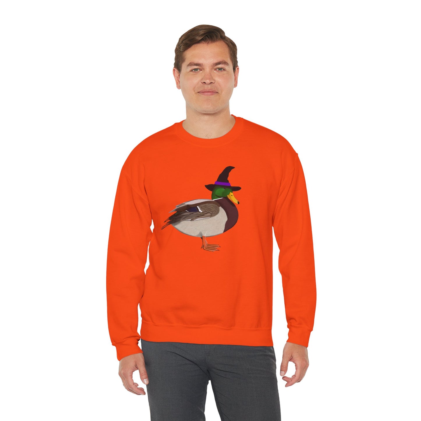 Mallard Halloween Witch Birdwatcher Biologist Bird Sweatshirt