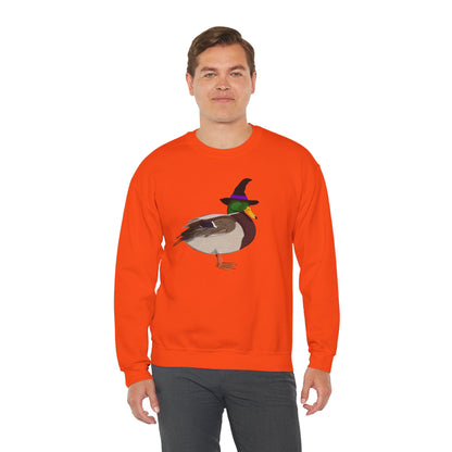 Mallard Halloween Witch Birdwatcher Biologist Bird Sweatshirt