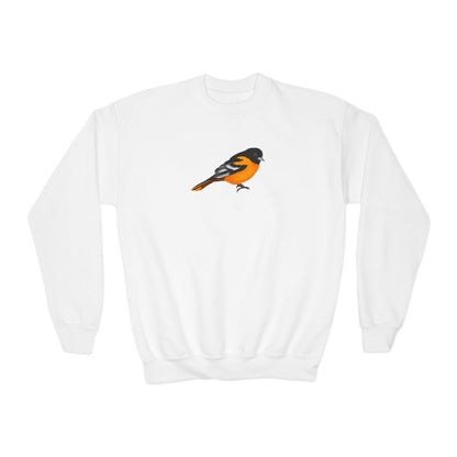 Baltimore Oriole Bird Birdwatching Youth Crewneck Sweatshirt