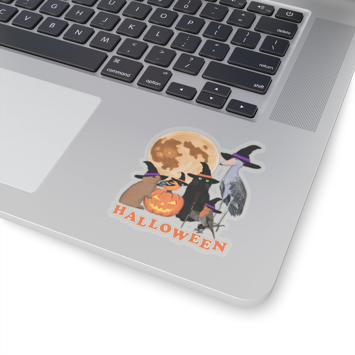 Oriole Robin Shoebill with Cat and Bunny Halloween Bird Sticker