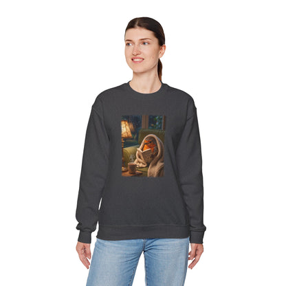 Robin Rosi Reading a Book Premium Sweatshirt for Bird Lovers