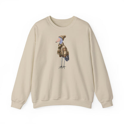 Schuhschnabel in Strick Weihnachts-Sweatshirt | Unisex Vogel Sweater für Vogelfreunde & Vogelbeobachter