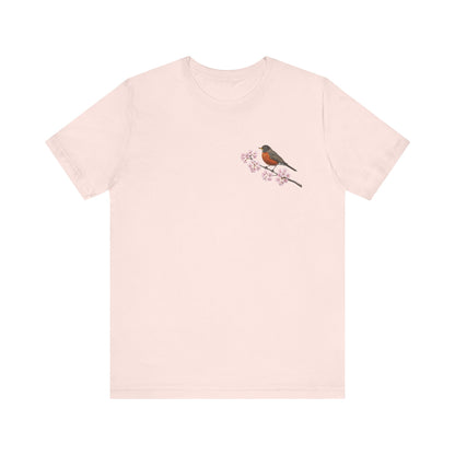 Wanderdrossel T-Shirt mit Vogel bird graphic tee Hintergrund