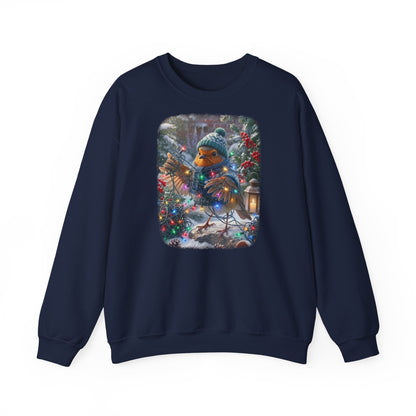 Premium Sweatshirt Rosi Rotkehlchen und die Lichterkette