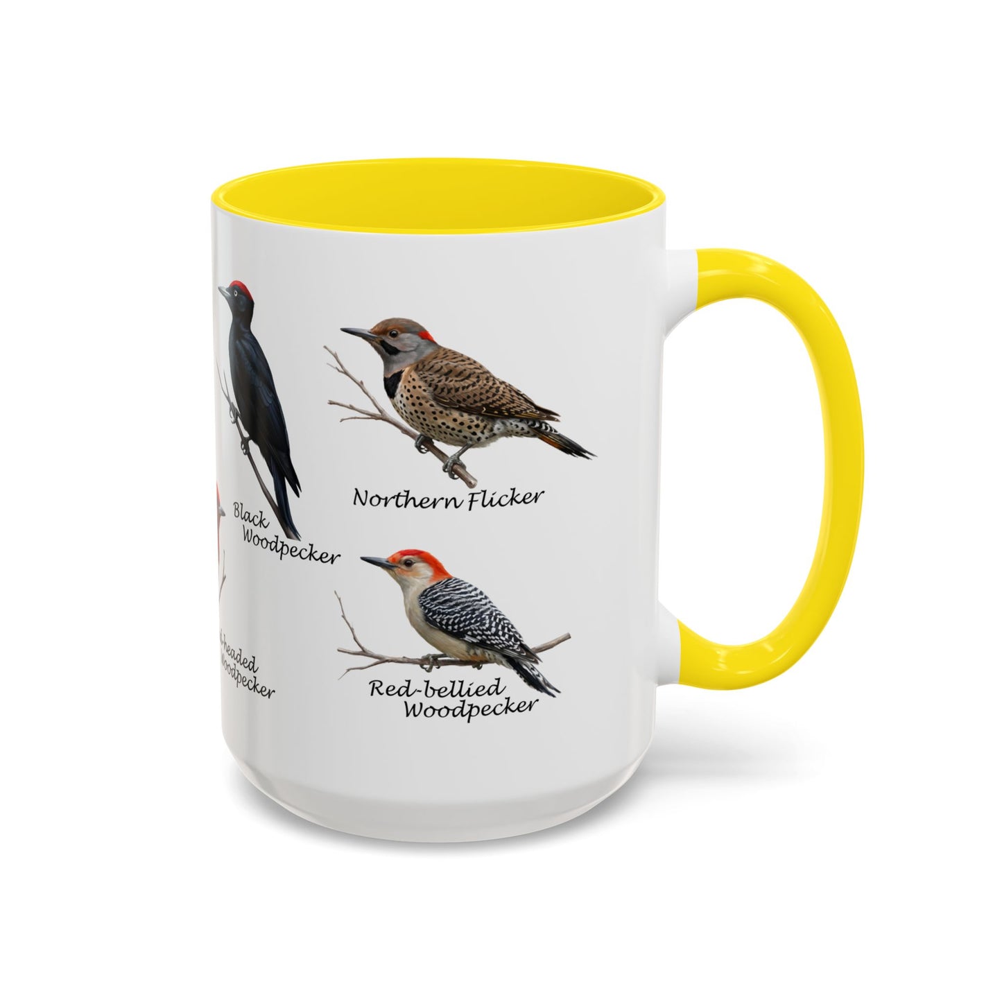 Woodpecker Mug – 11 oz yellow