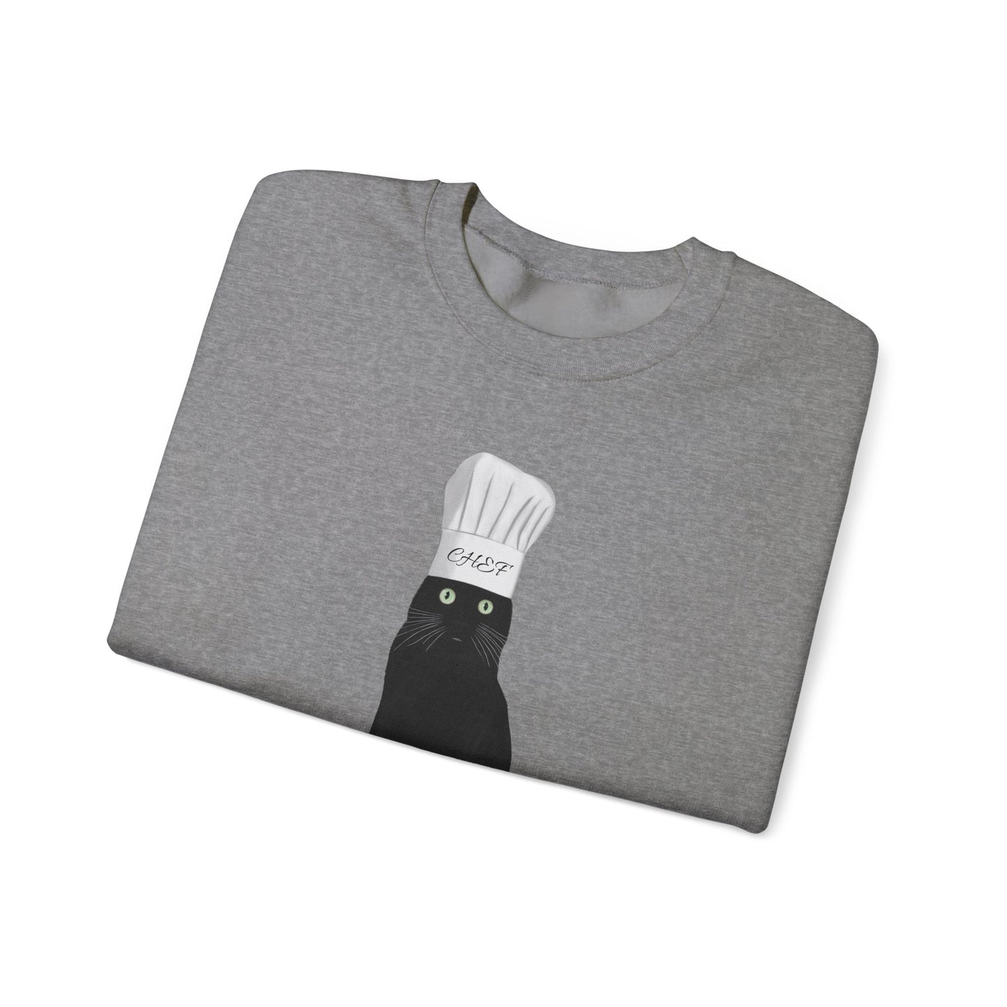 Black Cat Kitchen Chef Cat Lover Sweatshirt