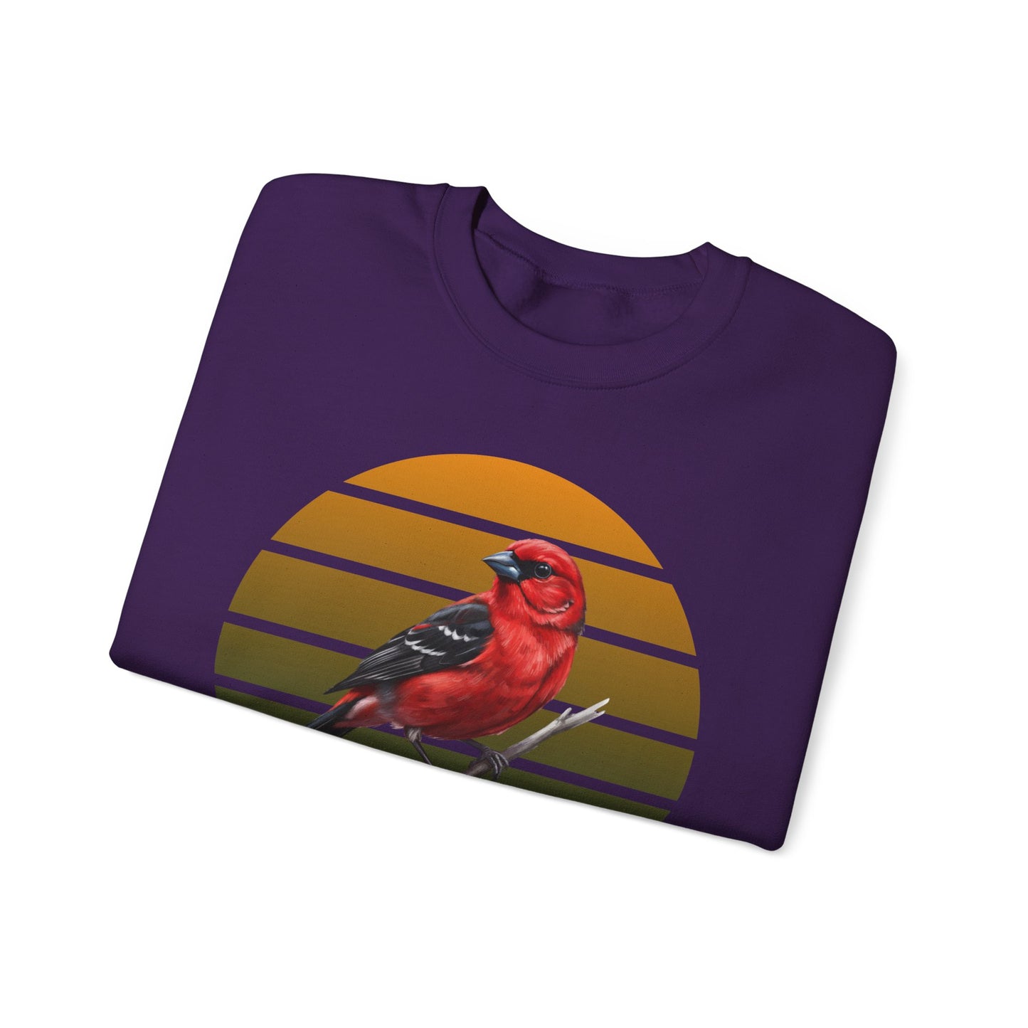 Scarlet Tanager Sweatshirt | Bird Watcher Crewneck | Unisex Songbird Gift for Bird Lovers