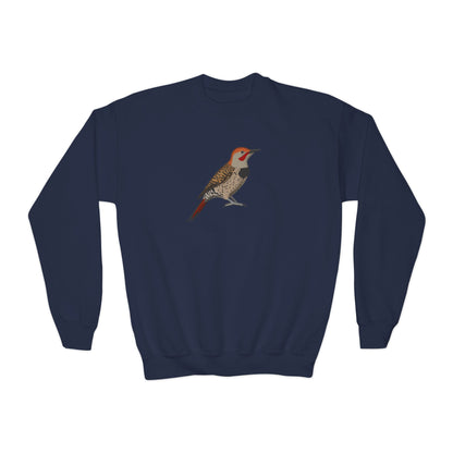 Northern Flicker Bird Birdwatching Youth Crewneck Sweatshirt