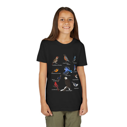 Bald Eagle Blue Jay Cardinal Oriole Hummingbird Birding & Birdwatching Bird Youth T-Shirt