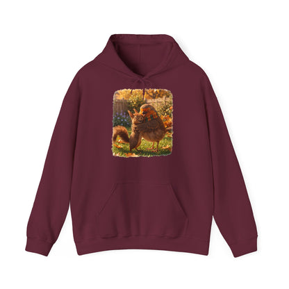 Hoodie Rosi Rotkehlchen & Eichhörnchen | Kapuzenpullover für Vogelfreunde