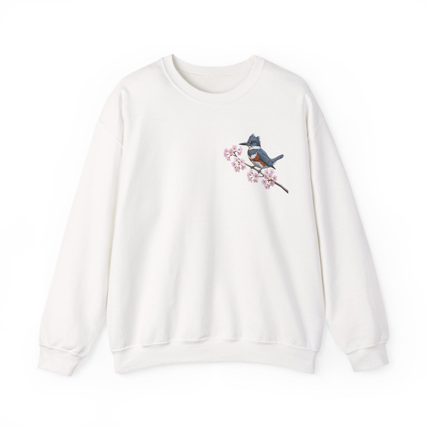 Belted Kingfisher Sweatshirt on Animal Lover Gift background