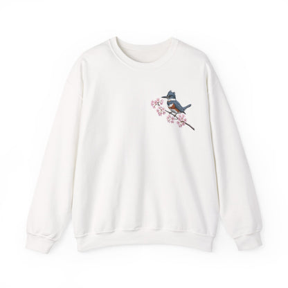 Belted Kingfisher Sweatshirt on Animal Lover Gift background