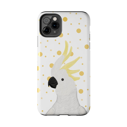 Cockatoo Bird Art Tough Phone Case White