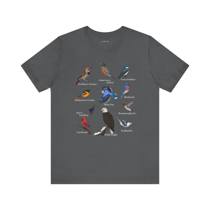 Blue Jay Cardinal Hummingbird Robin Bald Eagle Birding & Birdwatching Bird T-Shirt