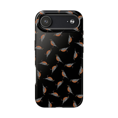 American Robin iPhone Case Black – Premium Tough Phone Cover for Bird Lovers