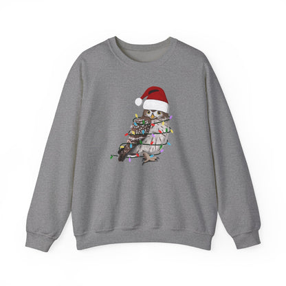 Owl with Fairy Lights Santa Claus Christmas Bird Sweatshirt