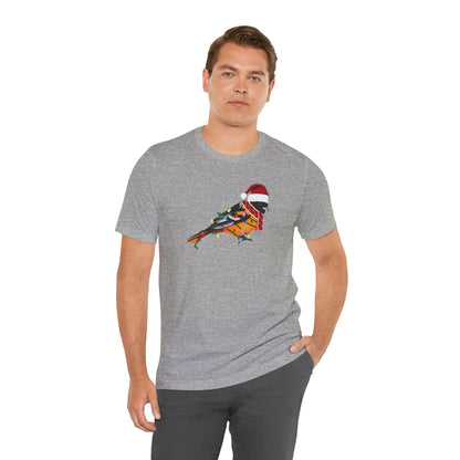 Baltimore Oriole with Fairy Lights Christmas Bird T-Shirt