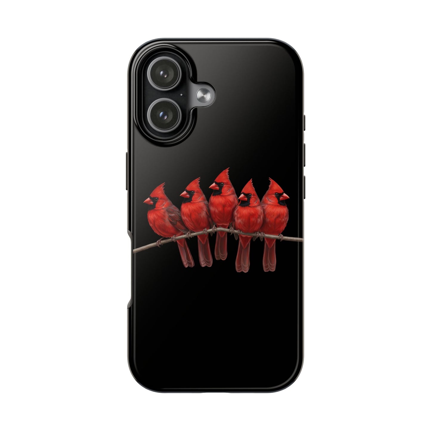 Cardinal Dual-Layer iPhone Case with Bird Art – The Perfect Gift for Ornithologists & Bird Lovers
