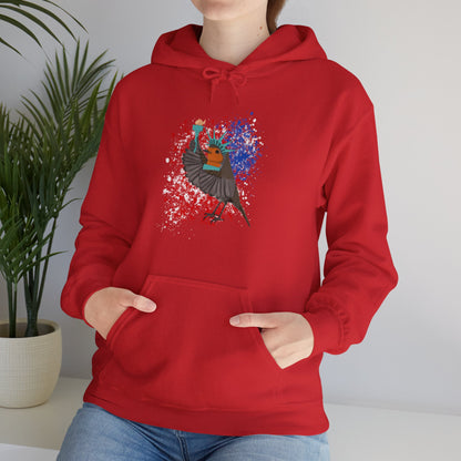 Robin 4th of July Independence Day Statue of Liberty Bird Birdwatching Birder Hoodie