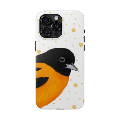 Baltimore Oriole Bird Art Tough Phone Case White