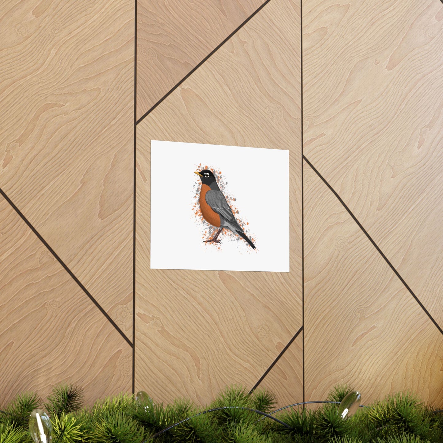 American Robin Bird Artwork Matte Poster