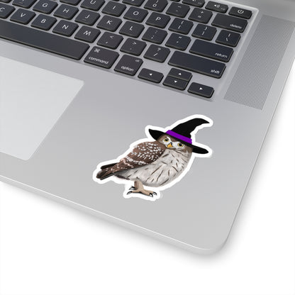 Owl Halloween Witch Hat Bird Sticker