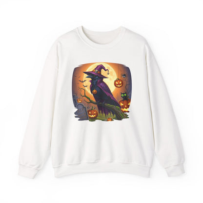 Raven Crow Halloween Bird Sweatshirt - Spooky Halloween Costume for Bird Lovers