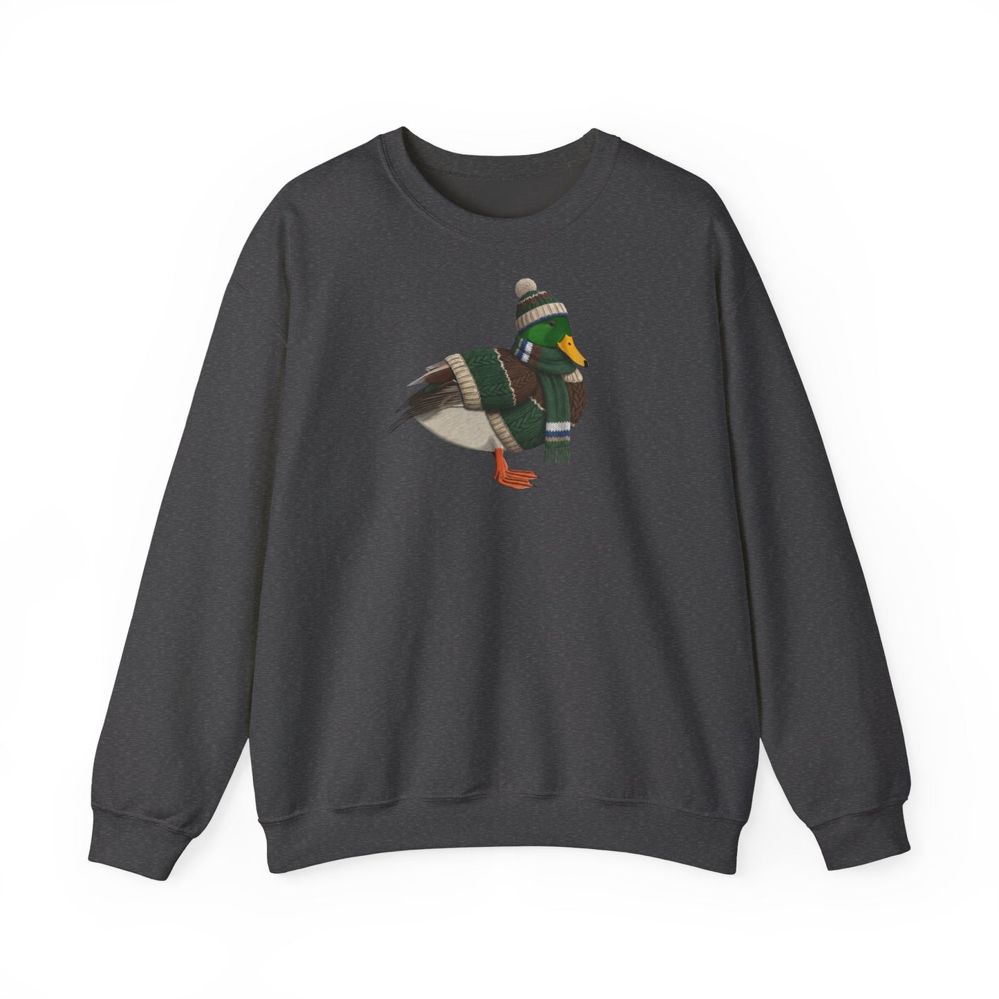 Ente in Strick Weihnachts-Sweatshirt | Unisex Vogel Sweater für Vogelfreunde & Vogelbeobachter