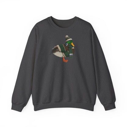Ente in Strick Weihnachts-Sweatshirt | Unisex Vogel Sweater für Vogelfreunde & Vogelbeobachter