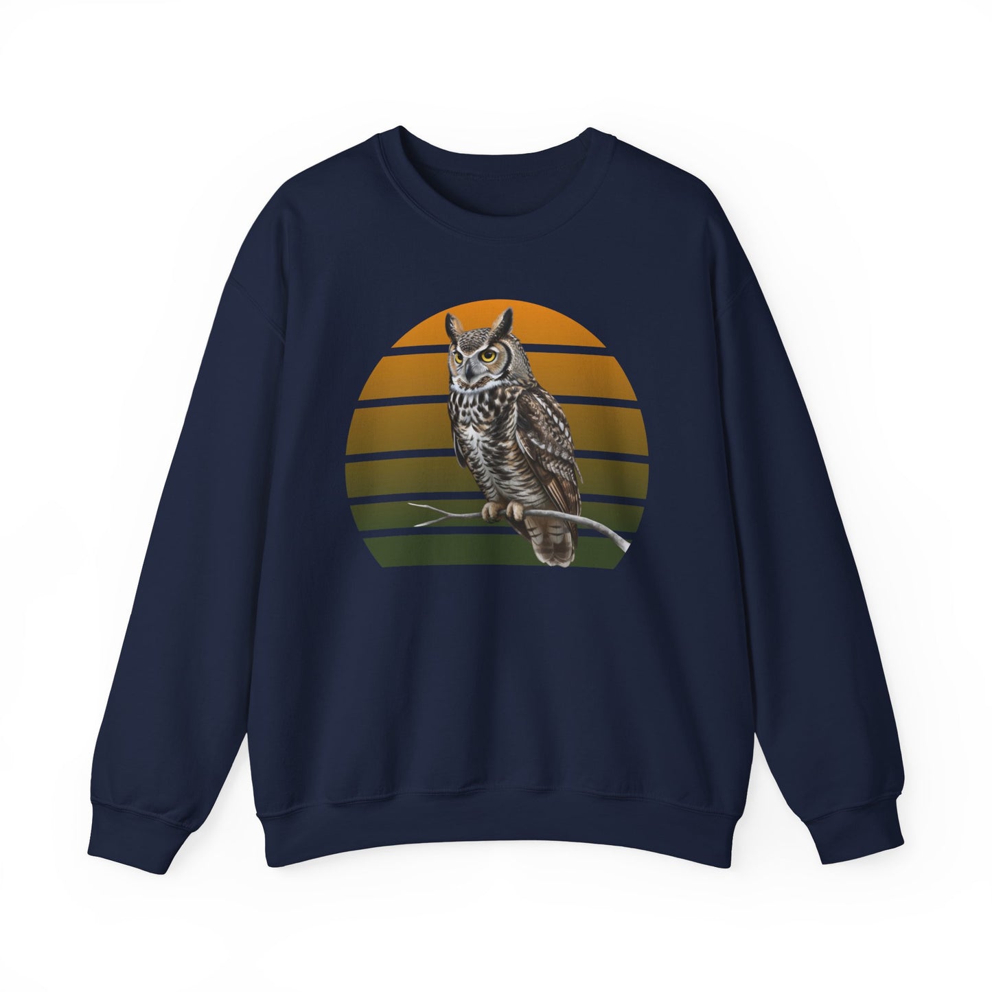 Great Horned Owl Sweatshirt | Unisex Bird of Prey Crewneck | Owl Lover & Birder Gift