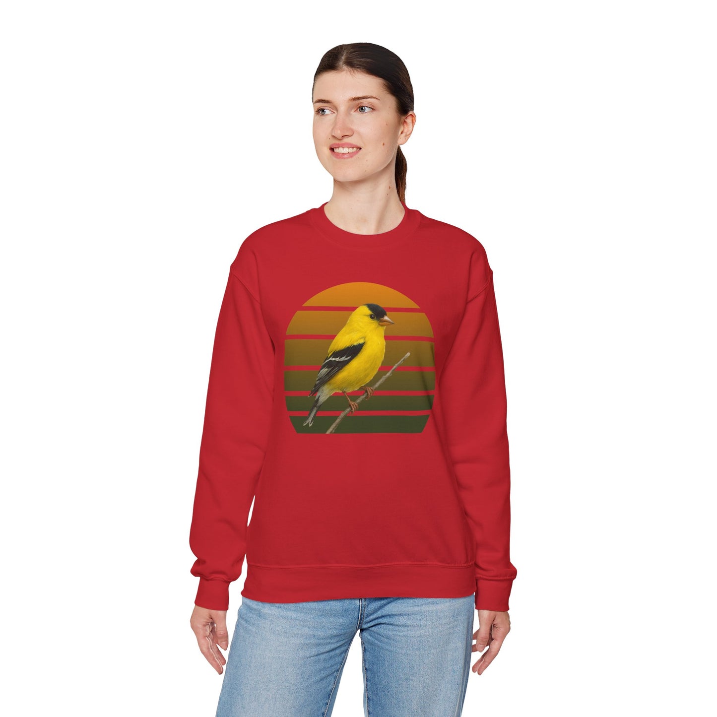 American Goldfinch Sweatshirt | Unisex Bird Lover Pullover | Wildlife Birder Gift | Songbird Crewneck