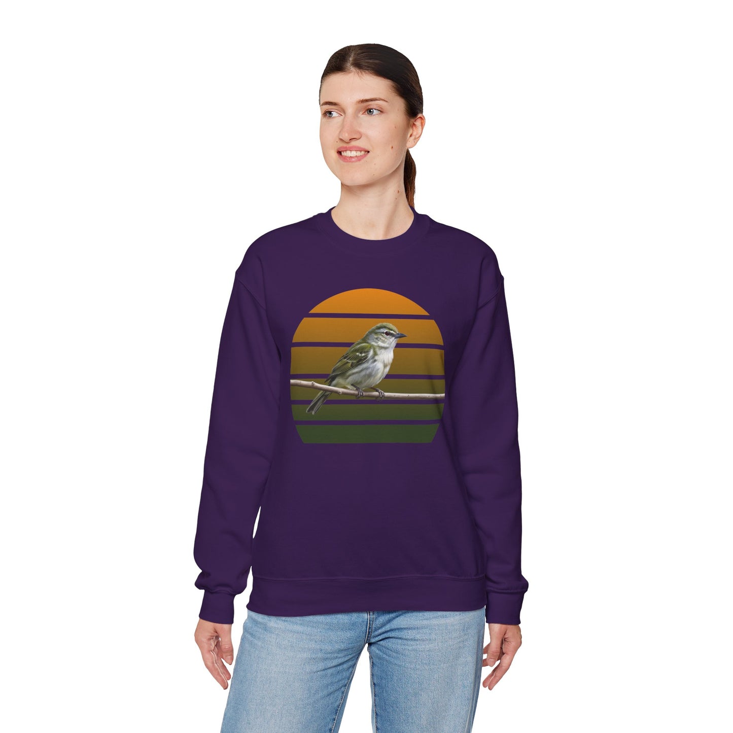 Red-Eyed Vireo Sweatshirt | Songbird Crewneck | Unique Birder Gift | Unisex Wildlife Pullover