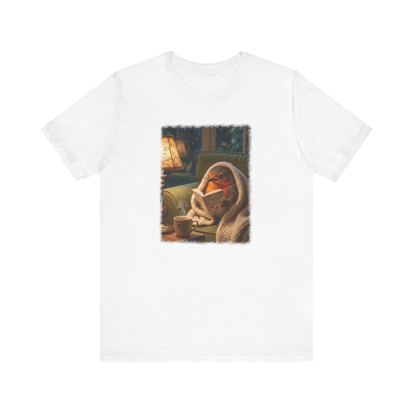 Robin Rosi Reading a Book T-Shirt for Bird Lovers