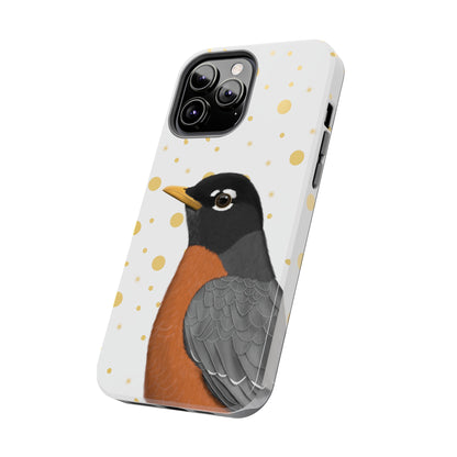 Robin Bird Art Tough Phone Case White