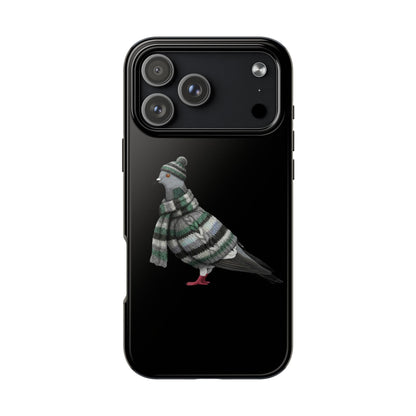 鳥のアートが描かれた鳩の二層式iPhoneケース - 鳥類学者や鳥好きの方へのプレゼントに最適