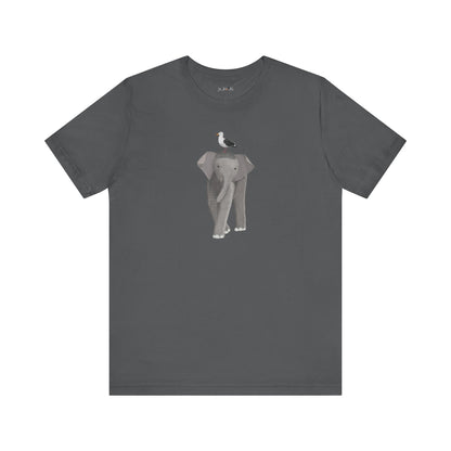 Elephant with Seagull Bird Birding & Birdwatching T-Shirt