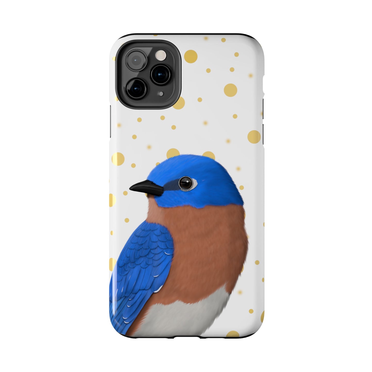 Bluebird Bird Art Tough Phone Case White