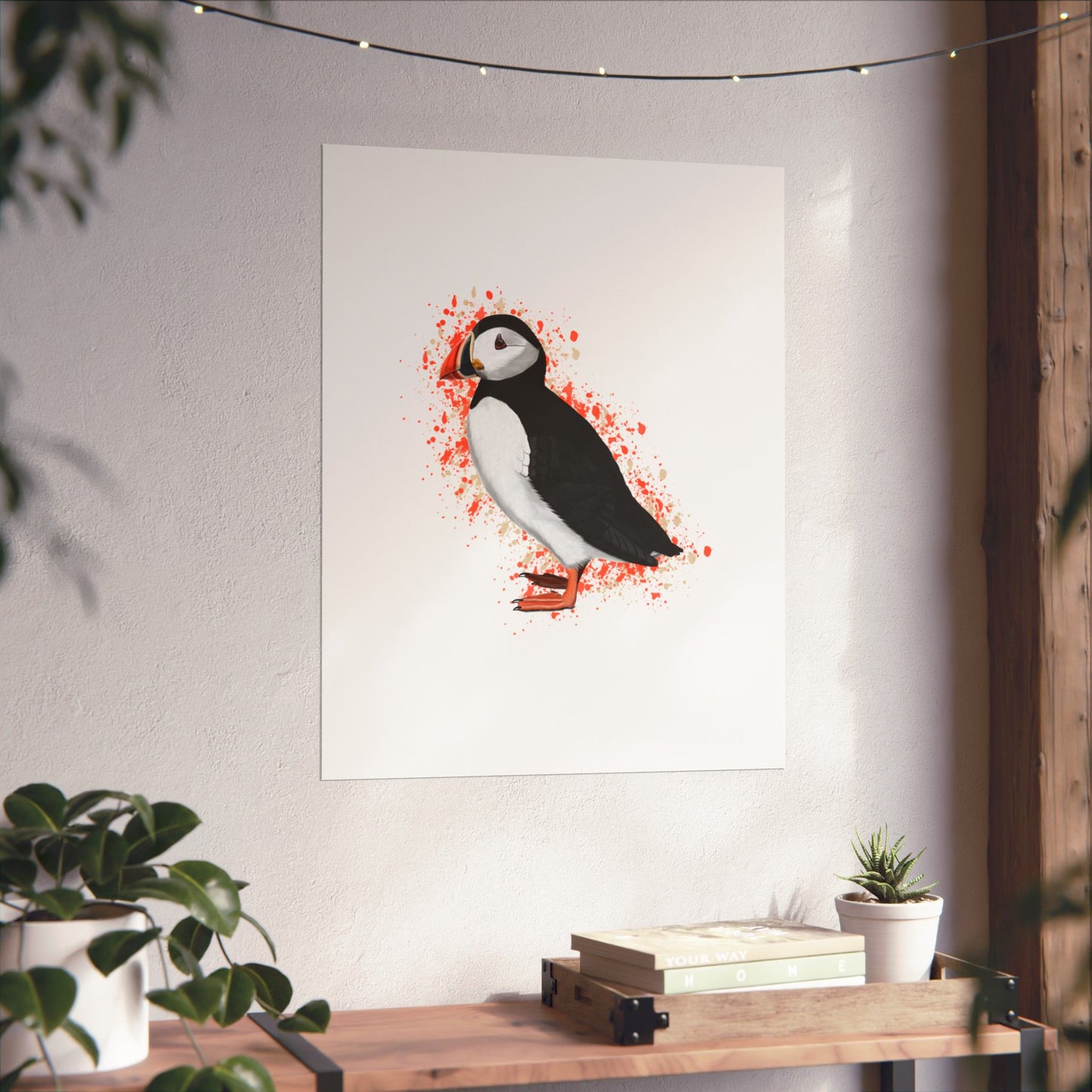 Puffin Bird Artwork Matte Poster