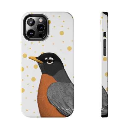 Robin Bird Art Tough Phone Case White