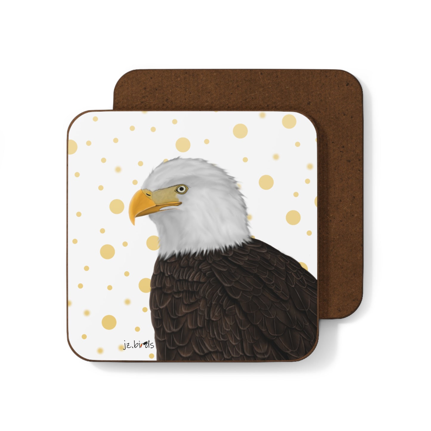 Bald Eagle Bird Art Hardboard Coaster