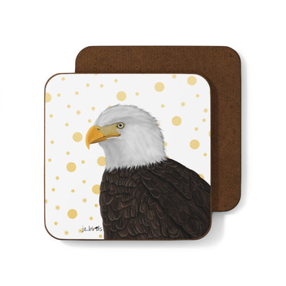 Bald Eagle Bird Art Hardboard Coaster